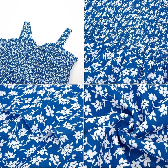 GRACE KARIN  Dress Square Neck Strapped Swing A Line Sundress Beach Long Maxi - Picture 5 of 11